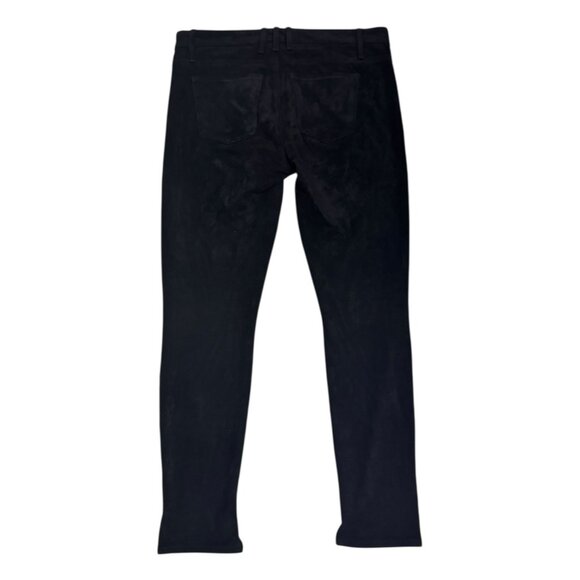 MCGUIRE Anthropologie Vegan Suede Designer Skinny Black Jeans Pants Women 34x30 - Picture 5 of 6